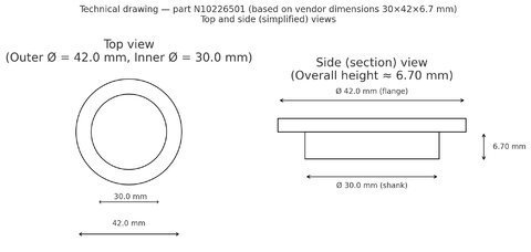 Ucpávka karoserie 30 mm - N10226501 N10034401 N10115101