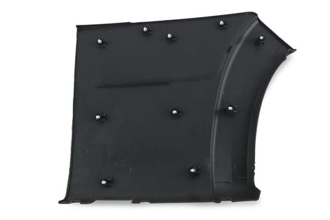 Ozdobná lišta zadní s plastovým lemem levá (černá)