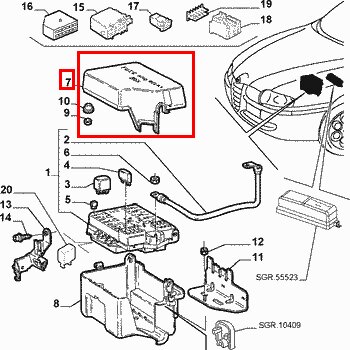 Kryt pojistkové skříně