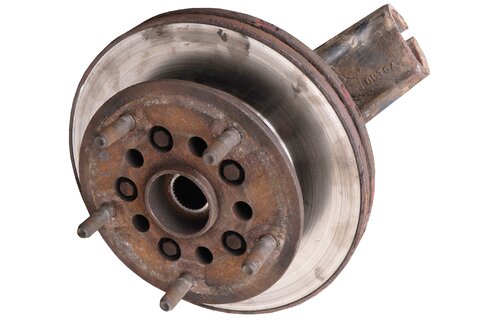 Přední těhlice s ložiskem a brzdovým kotoučem - levá BK21-3K186-AF