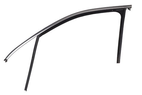 Vodítko okna předních dveří levé s chrom lištou 7P0837431H