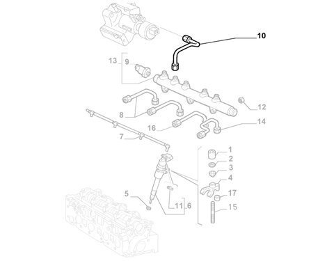 Trubička vysokotlakého čerpadla CF3