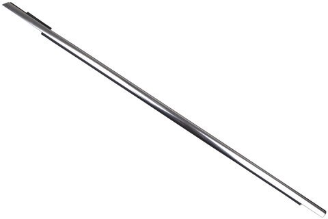 Stírací těsnění předního okna - levé, vnější, chrom (sametka) AM51-U20563-BL