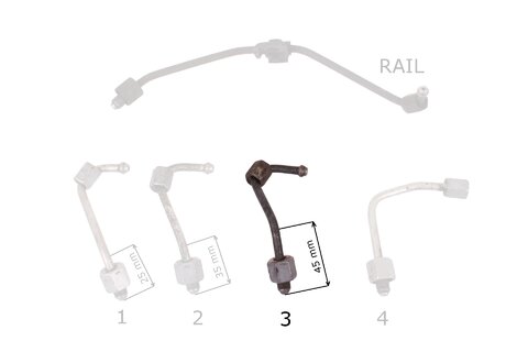 Trubička vstřikování paliva (válec 3)