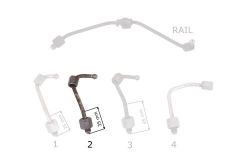 Trubička vstřikování paliva (válec 2)