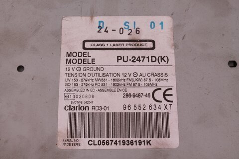 Autorádio PU-2471D(K)