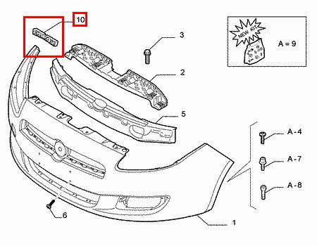 Držák předního nárazníku pravý