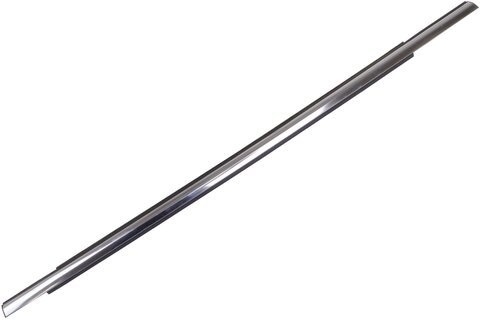 Stírací těsnění skla zadních dveří - vnější, levé, chrom (sametka) DS73-F25605-CB