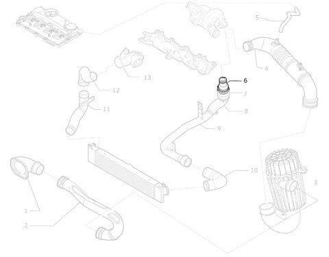 Hadice sání od turba ke kovové spojce