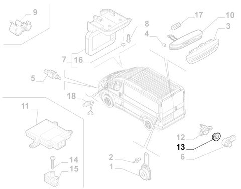Příchytka parkovacího senzoru vnější orig.