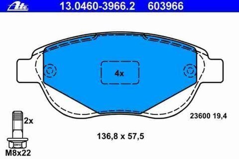 Brzdové destičky přední
