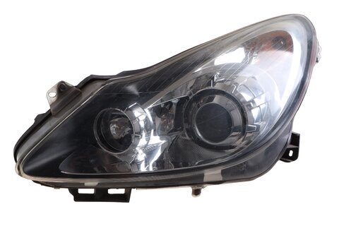 Světlomet přední halogen s čočkou černý levý -2011 H7+H1+H1 (EK) 93189365