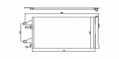Chladič klimatizace pro vozidla s zadní klimatizací