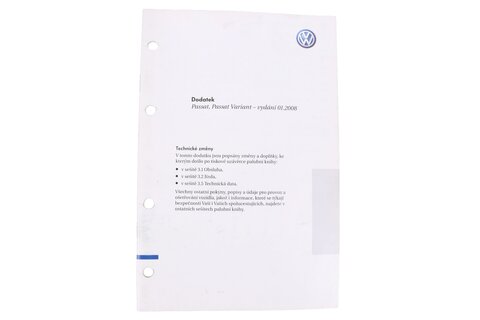 Návod k obsluze - Dodatek VW Passat (B6) CZ 281.552.PAS.15