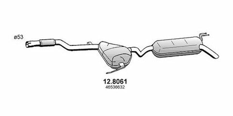 Díl výfuku střední a zadní