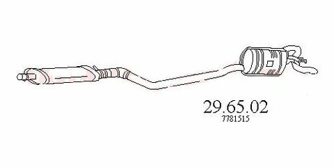 Díl výfuku střední a zadní