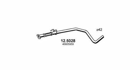 Díl výfuku střední