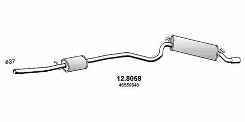 Díl výfuku střední a zadní