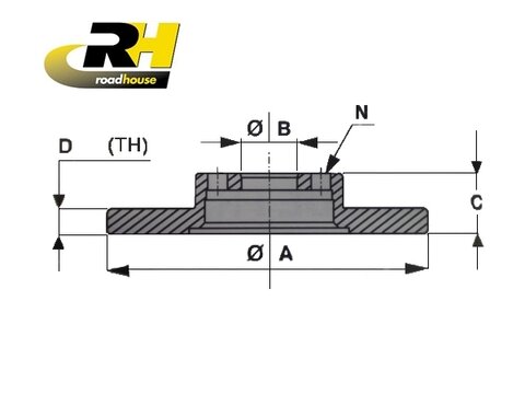 Brzdový kotouč přední chlazený
