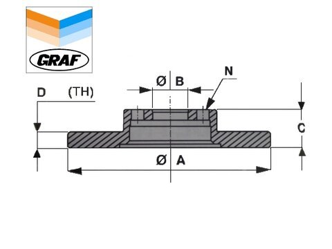 Brzdový kotouč přední chlazený