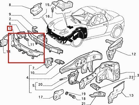 Spodní část předního čela orig.