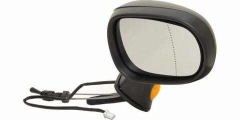 Pravé zpětné zrcátko mechanicky ovládané lanky s tepl. čidlem černé