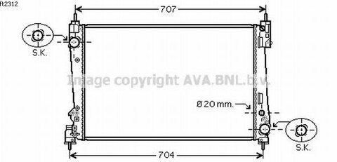 Chladič 1.4 16V, 1.3,1.6,1.9 MJTD ( -AC) orig.