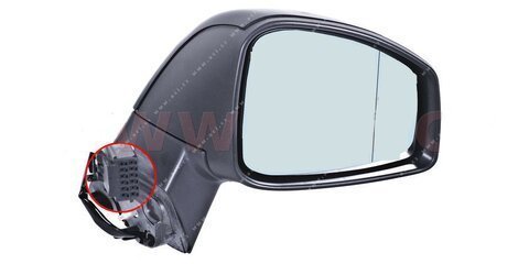 Elektricky ovládané zrcátko - pro lak konvexní sklo, vyhřívané, s blikačem 7 pinů pravé P