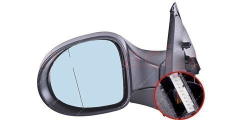 Levé zpětné zrcátko elektricky ovládané vyhřívané asférické čené