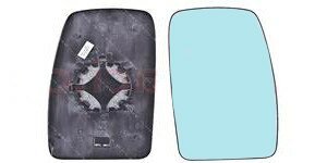 Pravé vrchní sklo zpětného zrcátka s plastovým držákem (vyhřívané)