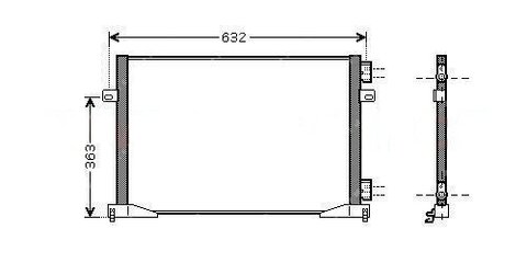 Chladič klimatizace 2.0i 16V, 1.9 dCi (pro vozy bez zadního výparníku)