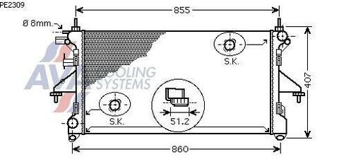 Chladič 2.2 JTD 16V ( AC)