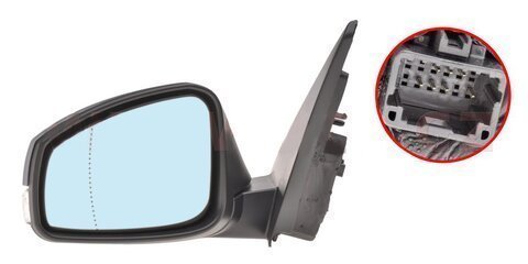 Levé zpětné zrcátko el. ovládané asférické s blikačem pro lak (5pinů)