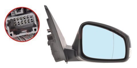 Pravé zpětné zrcátko el. ovládané asférické s blikačem a tepl. čidlem pro lak (7pinů)