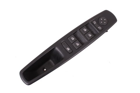 Tlačítka stahování předních a zadních oken s dojezdem a ovládání zrcátek