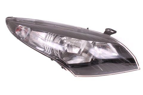 Pravé přední světlo H1   H7 černé pozadí  el. ovládané   motorek