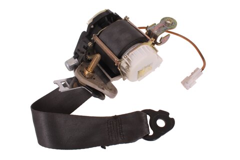 Levý zadní navíječ pásu s pyropatronou