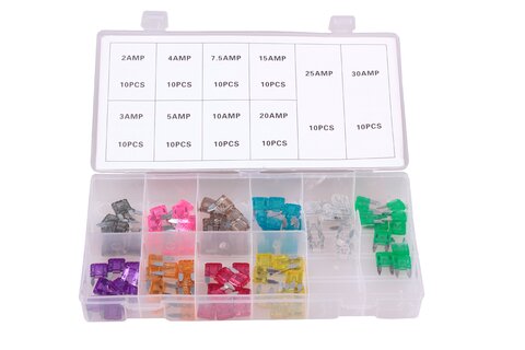 Mini nožové pojistky - sada 100 ks