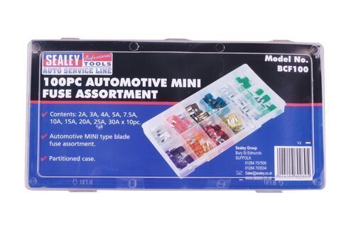 Mini nožové pojistky - sada 100 ks