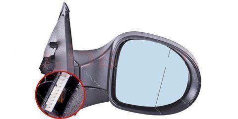 Pravé zpětné zrcátko elektricky ovládané vyhřívané s tepl. čidlem pro lak