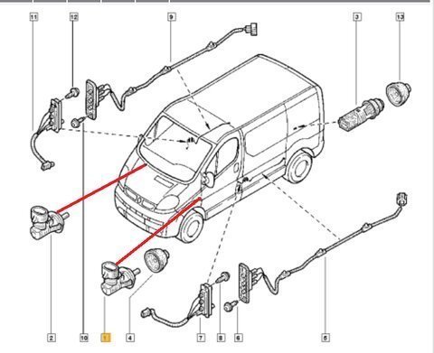 Spínač vnitřního osvětlení (kloubový spínač)