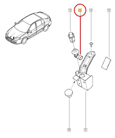 Spínač vnitřního osvětlení (kloubový spínač)