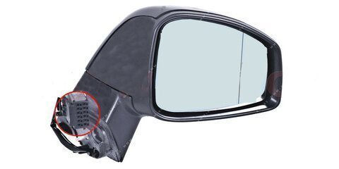 Elektricky ovládané zrcátko konvexní sklo, vyhřívané, s blikačem 7 pinů pravé P