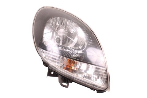 Pravé světlo přední H4 s černým rámečkem a bílým blikačem (4x4)