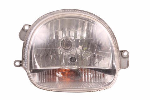 Pravé přední světlo čiré H4 s blikačem (el. ovládané) 9/00-