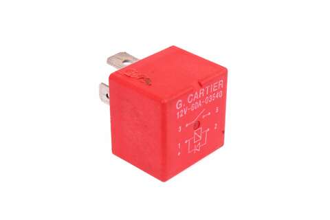 Relé červené 12V/60A