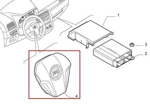 Airbag řidiče orig.  735504135