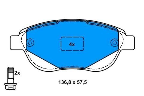 Brzdové destičky přední
