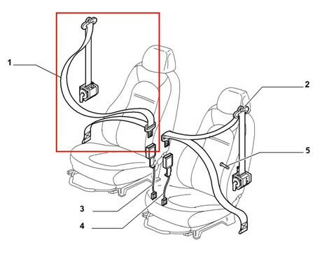 Pravý přední bezpečnostní pás