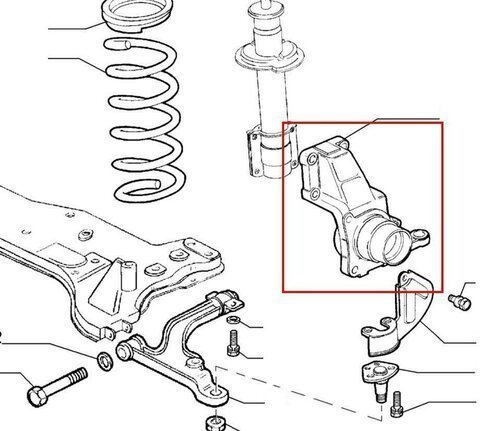 Levá přední těhlice (15 palců)